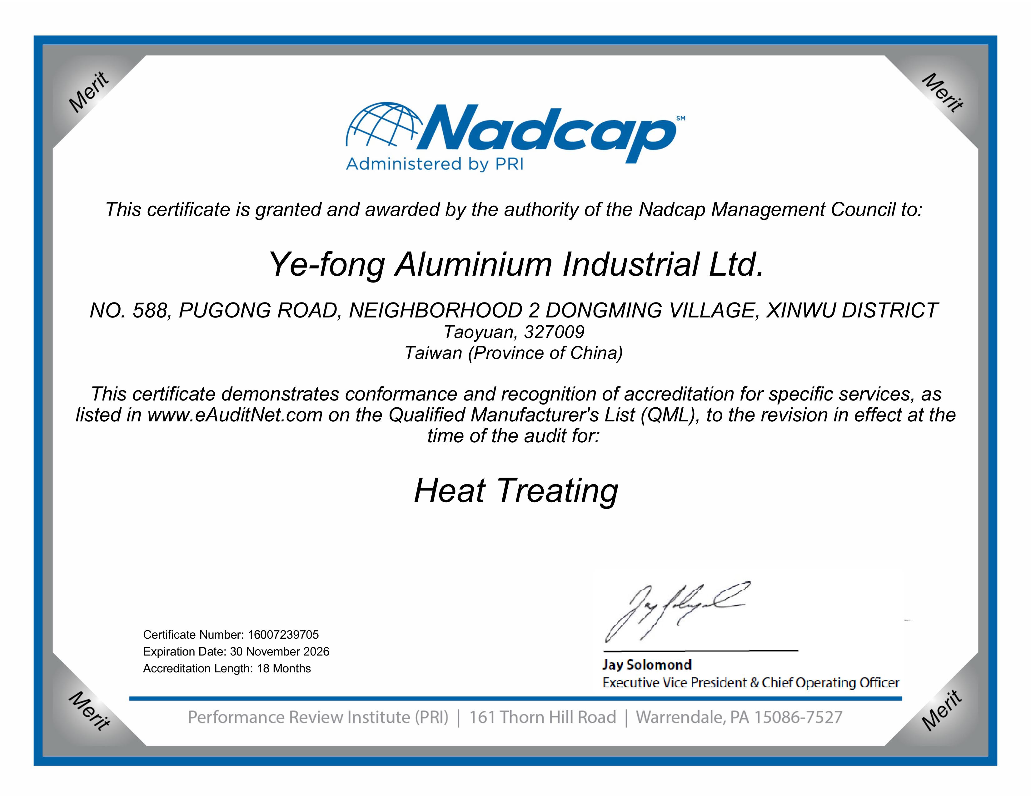 NADCAP_Heat Treating
