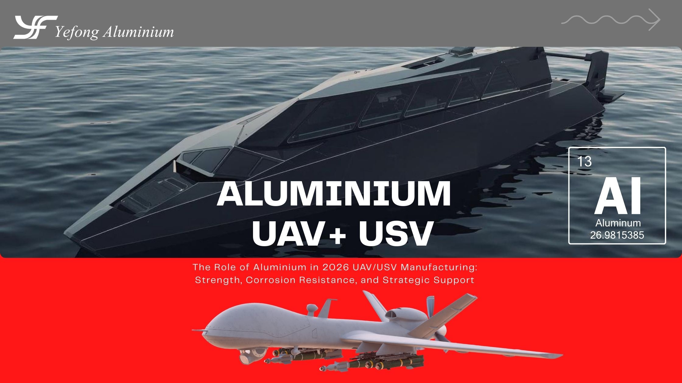 Aluminium material application on UAV.USV