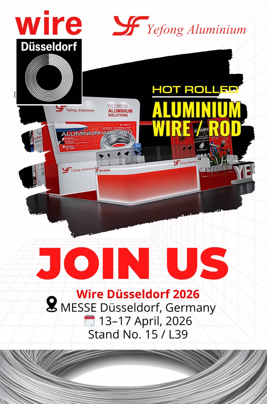 Visit YEFONG ALUMINIUM at Wire Düsseldorf 2026